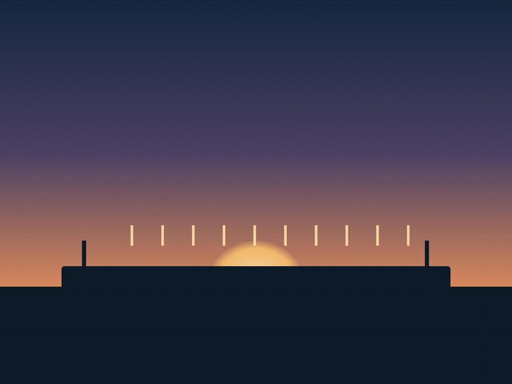 Rooftop bar at sunset
